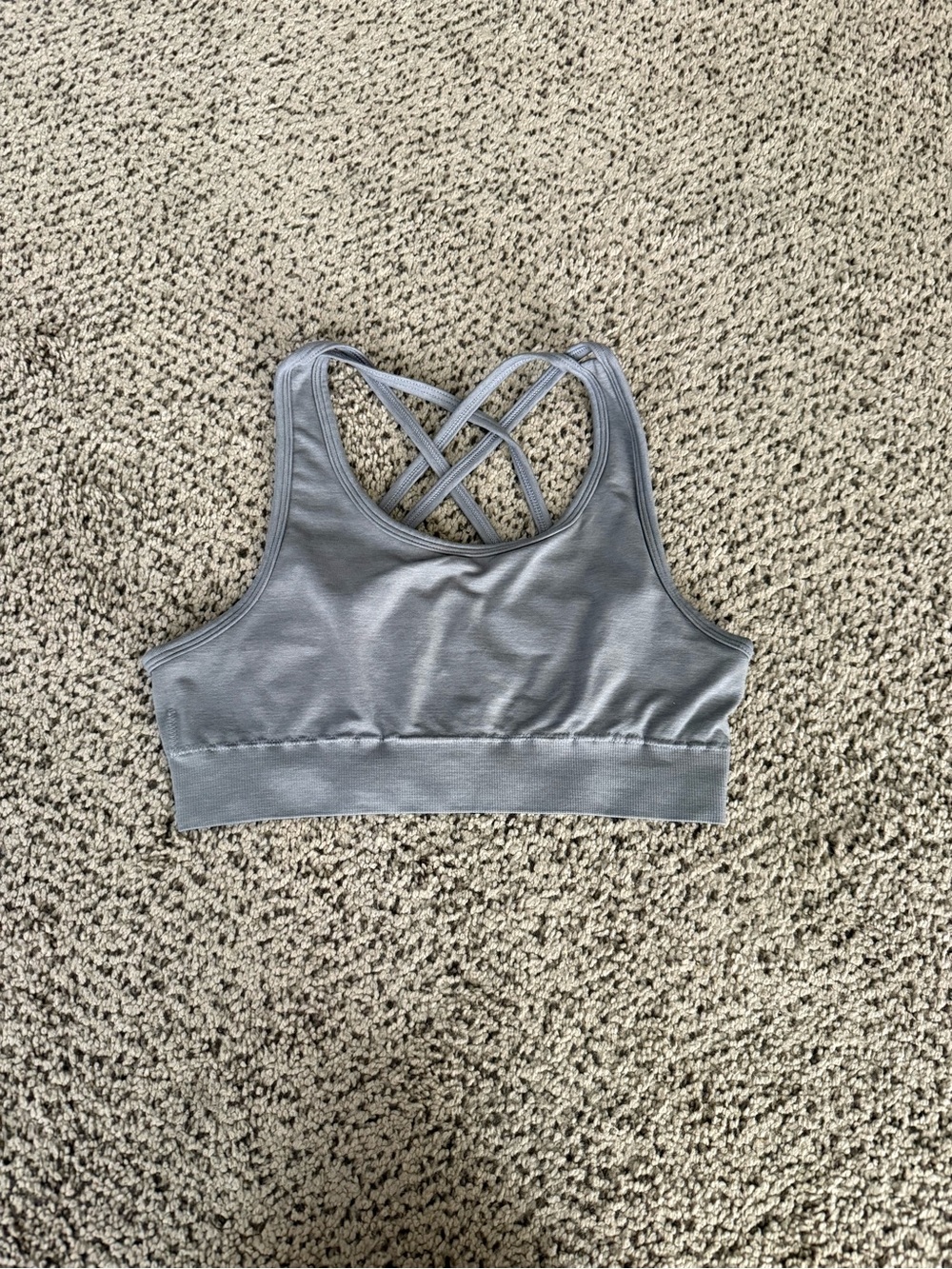 Alphalete Crisscross Back Sports Bra - Light Gray